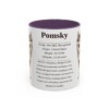 11oz Pomsky Mug, Purple, front view