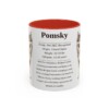 11oz Pomsky Mug, Red, front view