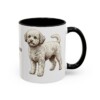 11oz Poochon Dog Dad Mug, Black, right side view