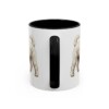 11oz Funny Poochon Mug, Black, back view