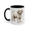 11oz Funny Poochon Mug, Black, left side view