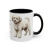 11oz Funny Poochon Mug, Black, right side view