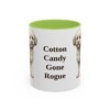 11oz Funny Poochon Mug, Light Green, front view