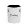 11oz Poochon Latin Mug, Black, front view