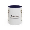 11oz Poochon Latin Mug, Navy, front view