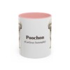11oz Poochon Latin Mug, Pink, front view