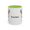 11oz Poochon Mug, Light Green, front view