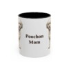 11oz Poochon Dog Mom Mug, Black, front view
