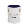 11oz Poochon Dog Mom Mug, Navy, front view