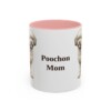 11oz Poochon Dog Mom Mug, Pink, front view