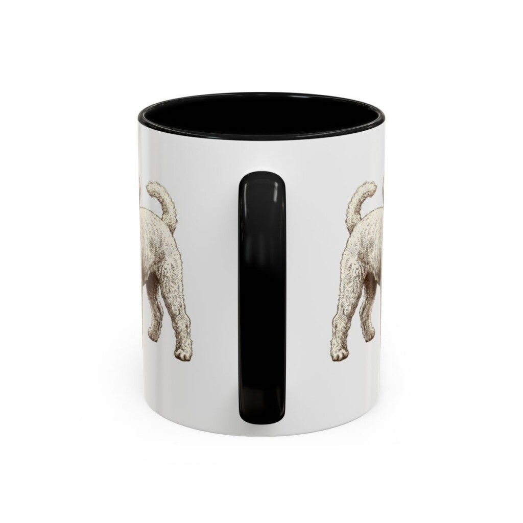 11oz Poochon Mug, Black, back view