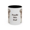 11oz Poodle Mix Dog Dad Mug, Black, front view