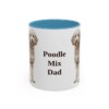 11oz Poodle Mix Dog Dad Mug, Light Blue, front view