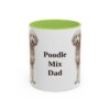 11oz Poodle Mix Dog Dad Mug, Light Green, front view