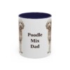 11oz Poodle Mix Dog Dad Mug, Navy, front view