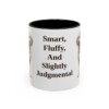 11oz Funny Poodle Mix Mug, Black, front view