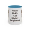 11oz Funny Poodle Mix Mug, Light Blue, front view