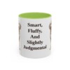 11oz Funny Poodle Mix Mug, Light Green, front view