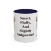 11oz Funny Poodle Mix Mug, Navy, front view