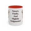 11oz Funny Poodle Mix Mug, Red, front view