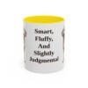 11oz Funny Poodle Mix Mug, Yellow, front view