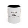 11oz Poodle Mix Latin Mug, Black, front view