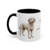 11oz Poodle Mix Latin Mug, Black, left side view