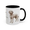 11oz Poodle Mix Latin Mug, Black, right side view