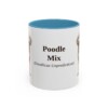 11oz Poodle Mix Latin Mug, Light Blue, front view