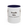 11oz Poodle Mix Latin Mug, Navy, front view