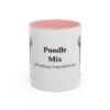 11oz Poodle Mix Latin Mug, Pink, front view