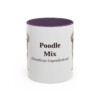 11oz Poodle Mix Latin Mug, Purple, front view