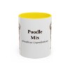 11oz Poodle Mix Latin Mug, Yellow, front view