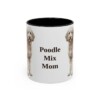 11oz-poodle-mix-mug-mom-black-front 11oz Poodle Mix Dog Mom Mug, Black, front view