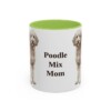 11oz-poodle-mix-mug-mom-light-green 11oz Poodle Mix Dog Mom Mug, Light Green, front view