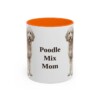 11oz-poodle-mix-mug-mom-orange 11oz Poodle Mix Dog Mom Mug, Orange, front view