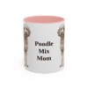 11oz-poodle-mix-mug-mom-pink 11oz Poodle Mix Dog Mom Mug, Pink, front view