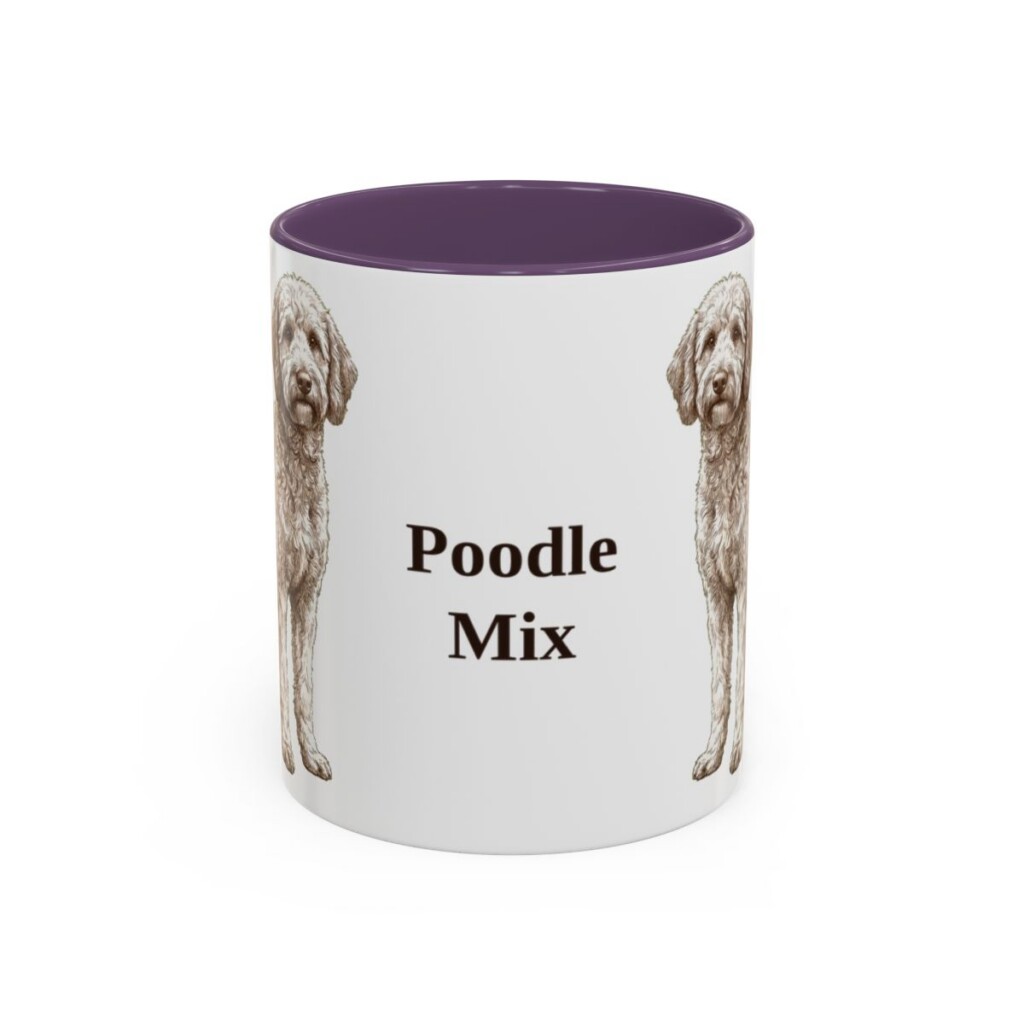 11oz-poodle-mix-mug-purple 11oz Poodle Mix Mug, Purple, front view