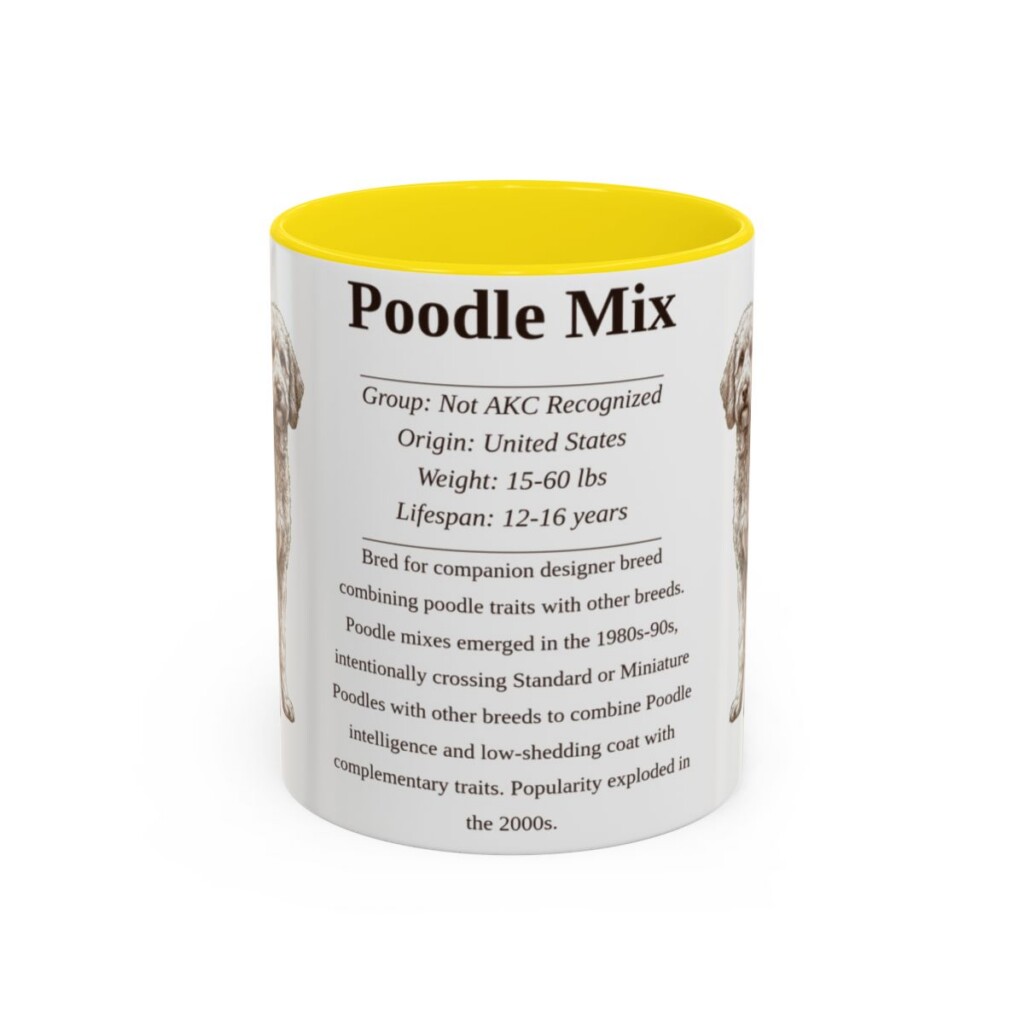 11oz-poodle-mix-mug-writeup-yellow 11oz Poodle Mix Mug, Yellow, front view