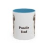 11oz-poodle-mug-dad-light-blue 11oz Poodle Dog Dad Mug, Light Blue, front view