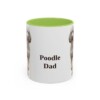 11oz-poodle-mug-dad-light-green 11oz Poodle Dog Dad Mug, Light Green, front view