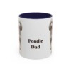 11oz-poodle-mug-dad-navy 11oz Poodle Dog Dad Mug, Navy, front view