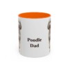 11oz-poodle-mug-dad-orange 11oz Poodle Dog Dad Mug, Orange, front view