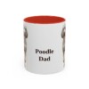 11oz-poodle-mug-dad-red 11oz Poodle Dog Dad Mug, Red, front view