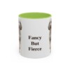 11oz Funny Poodle Mug, Light Green, front view