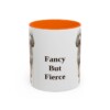 11oz Funny Poodle Mug, Orange, front view