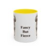 11oz Funny Poodle Mug, Yellow, front view