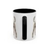11oz Poodle Latin Mug, Black, back view