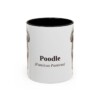 11oz Poodle Latin Mug, Black, front view