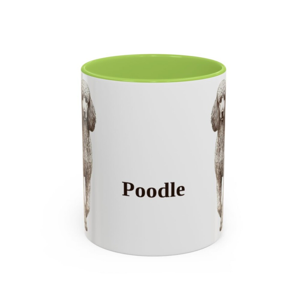 11oz-poodle-mug-light-green 11oz poodle mug, Light Green
